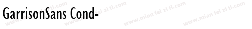 GarrisonSans Cond字体转换